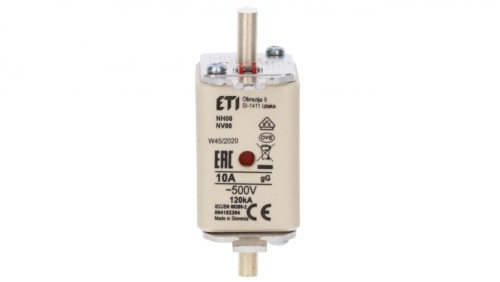 Wkładka bezpiecznikowa NH00 10A gG 500V 004182204