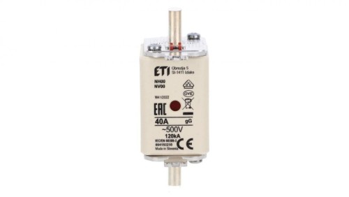 Wkładka bezpiecznikowa NH00 40A gG 500V 004182210