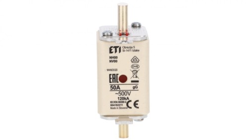 Wkładka bezpiecznikowa NH00 50A gG 500V 004182211
