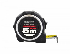 AWTOOLS MIARA ZWIJANA DWUSTRONNA  5m x 25mm ABS TPR 1-STOP