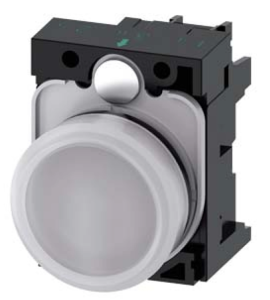 Lampka sygnalizacyjna kompletna 22mm biała LED 24V AC-DC tworzywo przył śrubowe SIRIUS ACT 3SU1102-6AA60-1AA0