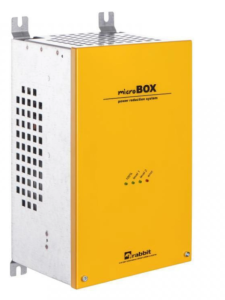 Reduktor mocy microBOX25 25A 165x330x165mm moc do 5,5 kVA/1f 17 kVA/3f IP20 montaż w szafie RABB7012G5W8
