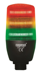 Wielofunkcyjna kolumna sygnalizacyjna LED trójkolorowa z buzzerem, 55mm, PLC, 24V AC/DC T0-IF5T024ZM05