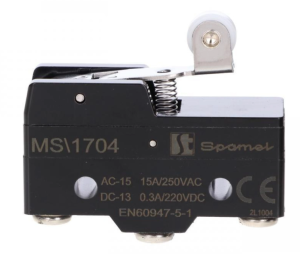 Łącznik miniaturowy dźwignia z rolką krótka MS1704