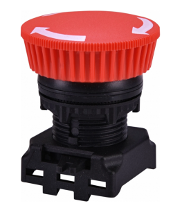 Napęd z guzikiem grzybkowym, 40 mm, odryglowanie przez obrót w prawo, Czerwony EGM-T-R 004771290
