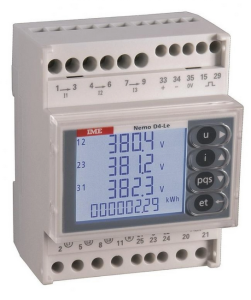 Miernik parametrów sieci NEMO D4-LE na TH35 A80-265VAC/110-300VDC 1-5A 500V wyjście impulsowe + RS485 MFD4421