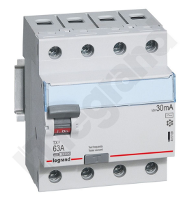 Wyłącznik różnicowoprądowy 4P 63A 0,03A typ AC P304 TX3 411709