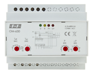 Ogranicznik poboru mocy 5-50kW 3x(50-450V) 1-240sek pomiar bezpośredni OM-630