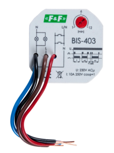 Przekaźnik impulsowy z wyłącznikiem czasowym 10A 230V AC 2Z BIS-403