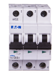 Wyłącznik nadprądowy 3P C 0,5A 15kA AC FAZ C05/3 278856