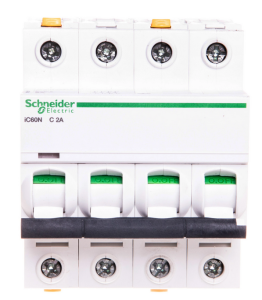Wyłącznik nadprądowy 4P C 2A 6kA AC iC60N-C2-4 Acti9 A9F04402