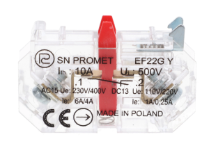 Element łączeniowy rozwierny EF22GY do przycisków sterowniczych serii NEF22 i NEK22M W0-Ł EF22GY