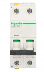 Wyłącznik nadprądowy 1P+N C 2A 6kA AC iC60N-C2-1N Acti9 A9F04602