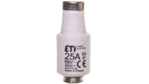 Wkładka bezpiecznikowa 25A DII gF / BiWts 690V AC/440V DC E27 002312126 /5szt./