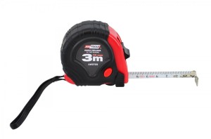 AWTOOLS MIARA ZWIJANA CZERWONO-CZARNA 7,5m x 25mm ABS TPR 2-STOP