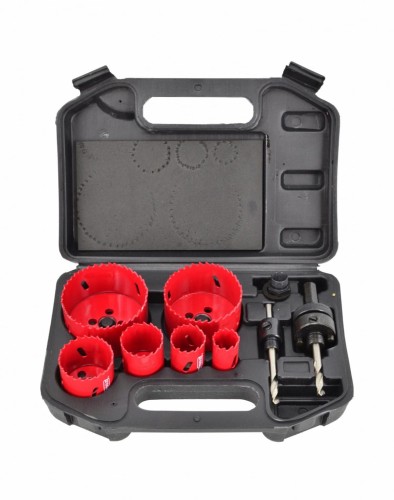 AWTOOLS KOMPLET OTWORNIC BIMETALOWYCH  9 elem. 22-73mm