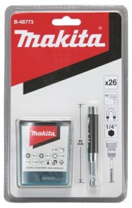 MAKITA ZESTAW KOŃC. WKRĘT. 25szt + UCHWYT  80mm...