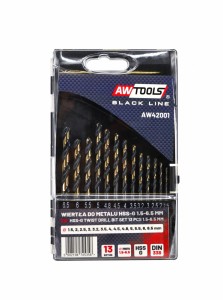 AWTOOLS WIERTŁO METAL HSS M2 KPL. 13szt ./1.5 - 6.5mm/ PREMIUM