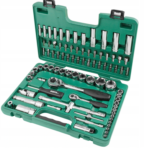 SATA. ZESTAW KLUCZY   88el  1/2" / 1/4"
