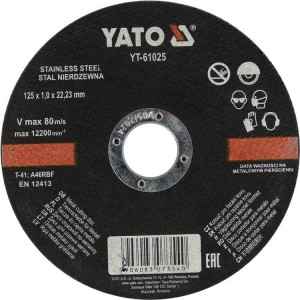 YATO TARCZA DO METALU INOX 125*1,0*22      61025