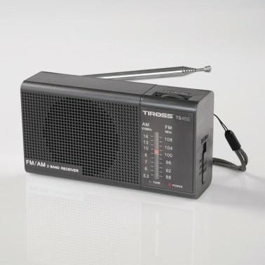 TIROSS RADIO MINI PRZENOŚNE NA BATERIE CZARNE