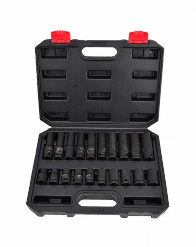 AWTOOLS  ZESTAW NASADEK UDAROWYCH KRÓTKICH I DŁUGICH 1/2" 20cz. BLACK LINE