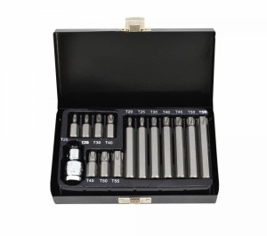 AWTOOLS KOŃCÓWKI TORX 15cz. Z OTWOREMBLACK LINE