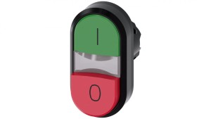 Przycisk podwójny 22mm tworzywo zielony /I/ czerwony /O/ przyciski płaski/wysoki z samopowrotem SIRIUS ACT 3SU1000-3BB42-0AK0