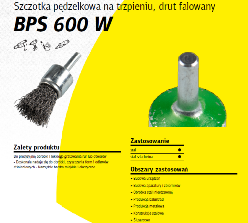 K.SZCZOTKA PĘDZELKOWA  25mm BPS600W DRUT FALISTY