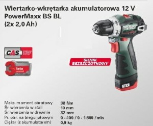 METABO.WKRĘTARKA  POWERMAXX BS BL 38/20Nm 2x2,0Ah WALIZKA