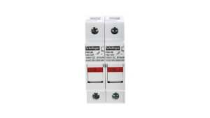 podstawa bezpiecznikowa 2-polowa do wkładek 10x38 1000V DC MAX. 32A Z KONTROLKĄ