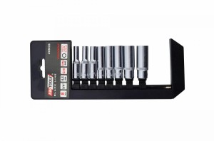 AWTOOLS ZESTAW NASADEK DŁUGICH 1/4" 8cz.BL