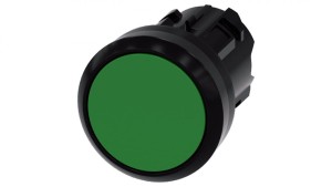 Przycisk 22mm tworzywo zielony płaski, bez samopowrotu odbl przez wciśnięcie SIRIUS ACT 3SU1000-0AA40-0AA0