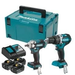MAKITA ZESTAW COMBO 18V DLX2359TJ1 (DHP484, DTW300) 3x5,0Ah
