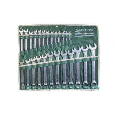 ROCKFORCE KLUCZ PŁASKO-OCZKOWY kpl.25el. (6-32mm)