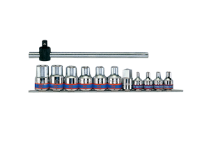 KING TONY ZESTAW NASADEK TORX 3/8"+1/2" 12cz. + POKRĘTŁO..........