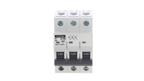 WYŁĄCZNIK NADPRĄDOWY 4,5KA 3P C 10A SCHELINGER A02-G7-3P-C10
