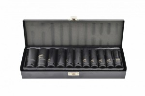 AWTOOLS ZESTAW NASADEK UDAROWYCH 1/2" 11cz. 10-24mm DŁUGIE BLACK LINE