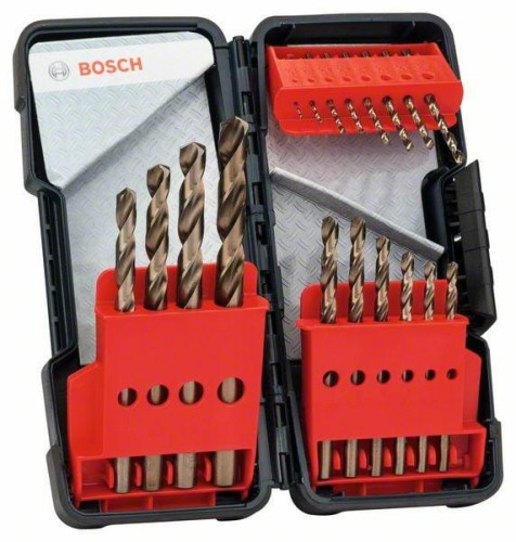 BOSCH ZESTAW WIERTEŁ DO METALU HSS-CO  18szt. TOUGHBOX