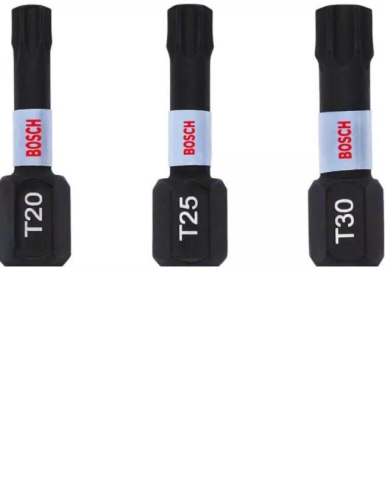 BOSCH KOŃCÓWKA IMPACT kpl. 3szt. T20/T25/T30 x 25mm