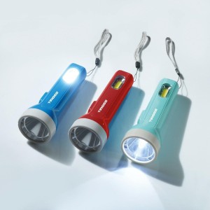TIROSS LATARKA NA BATERIE 1W LED 70lm+COB LED 80lm