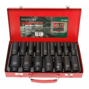 ROCKFORCE NASADKI UDAR.DŁUG. 6-K 16szt. 1/2"  10-36mm /WALIZKA