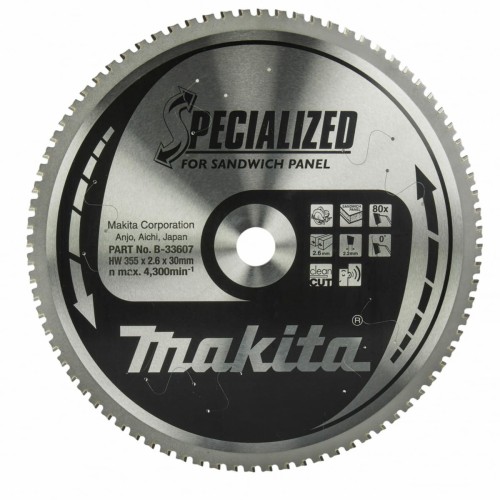 MAKITA PIŁA TARCZOWA  355x30x80z SPECJALIZED PŁYTY WARSTWOWE