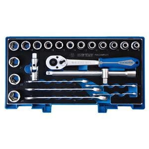 KT ZESTAW KLUCZY  24el. 1/2" KRÓTKIE 6-KĄT. 8-24mm +PŁASKO-OCZKOWE
