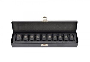 AWTOOLS ZESTAW NASADEK UDAROWYCH 1/2" 10cz. 10-22mm/KRÓTKIE BLACK LINE