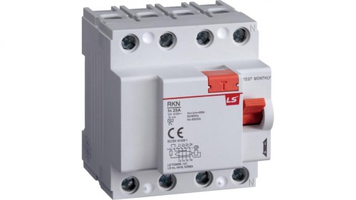 Wyłącznik różnicowoprądowy 4P 25A 0,03A typ A RKN4P 25A 30MAA 06220456R0