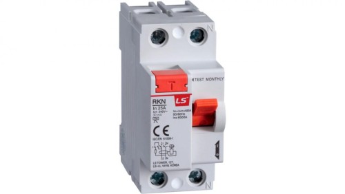 Wyłącznik różnicowoprądowy 2P 25A 0,03A typ A RKN2P 25A 30MAA 06220444R0
