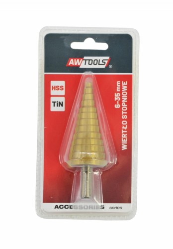 AWTOOLS WIERTŁO STOPNIOWE HSS-TIN / 6-35mm