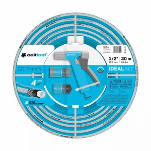 CELLFAST WĄŻ OGRODNICZY  IDEAL 1/2" 20m+KOŃCÓWKI