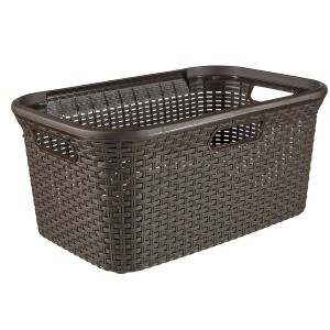 CURVER KOSZ NA PRANIE "NATURAL STYLE" 45L   /CIEMNY BRĄZ